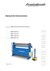 Metallkraft RBM 2050-15 E Manual De Instrucciones