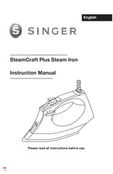 Singer SteamCraft Plus Manual De Instrucciones