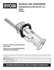 Ryobi P2600 Manual Del Operador