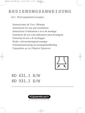 Kuppersbusch KD 631.1 E/W Instrucciones De Uso Y Montaje