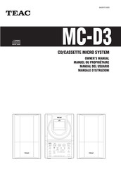 Teac MC-D3 Manual Del Usuario