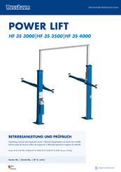 Nussbaum POWER LIFT HF 3S 3500 Manual De Instrucciones