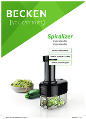 Becken Spiralizer Manual De Instrucciones