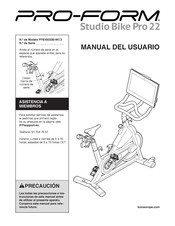 Pro-Form Studio Bike Pro 22 Manual Del Usuario