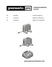 GreenWorks Pro CH60DP00 Manual Del Operador