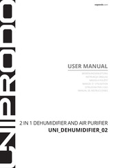 UNIPRODO UNI DEHUMIDIFIER 02 Manual De Instrucciones