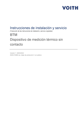 Voith BTM Instrucciones De Instalación Y Servicio