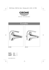 Grohe Eurodisc 32 302 Manual Del Usuario