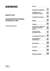 Siemens SCALANCE X-200 Instrucciones De Servicio