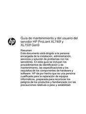 HP ProLiant XL750f Gen9 Guía De Mantenimiento