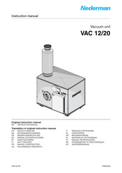Nederman VAC 12/20 Manual De Instrucciones