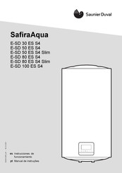 Saunier Duval SafiraAqua E-SD 80 ES S4 Slim Instrucciones De Funcionamiento