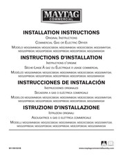 Maytag Commercial mDg20mnBgW Instrucciones De Instalación