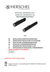 Herschel ADVANTAGE IR2 Instrucciones De Instalación Y Funcionamiento