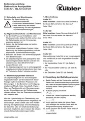 Kübler CODIX 523 Manual De Instrucciones