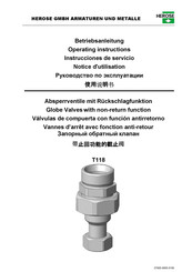 HEROSE T118 Instrucciones De Servicio