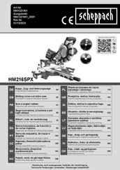 Scheppach HM216SPX Traduccion Del Manual De Instrucciones Originale