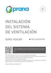 prana HOGAR Serie Manual De Instrucciones