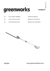 GreenWorks PTF301 Manual Del Operador