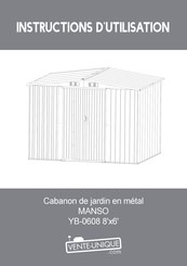 VENTE-UNIQUE MANSO YB-0608 8x6 Instrucciones De Montaje