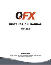 QFX VP-109 Manual Del Usuario