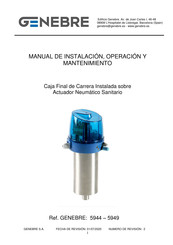 Genebre 5944 Manual De Instalación, Operación Y Mantenimiento