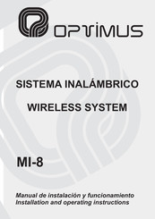 Optimus MI-8 Manual De Instalación Y Funcionamiento