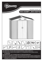 Outsunny 845-030WT Instrucciones De Montaje