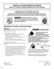 Frigidaire FCFE3083SS Instrucciones De Instalación