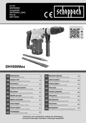 Scheppach DH1600Max Traduccion Del Manual De Instrucciones Originales