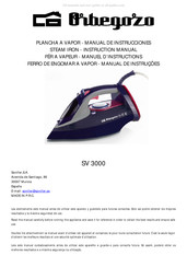 Orbegozo SV 3000 Manual De Instrucciones