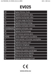 Emos EV025 Manual De Instrucciones