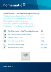 HomeMatic IP HmIP-WTH-1 Manual De Instalacion Y Uso