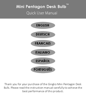 GINGKO Mini Pentagon Desk Bulb Guia De Inicio Rapido