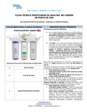 Water One WO-3000MV Manual De Instrucciones