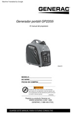 Generac 004472 Manual Del Propietário