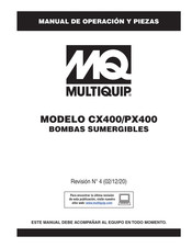 MQ Multiquip PX400 Manual De Operación