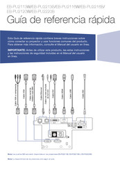 Epson EB-PU2113W Guía De Referencia Rápida