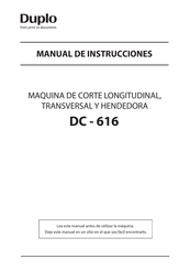 Duplo DC-616 Manual De Instrucciones