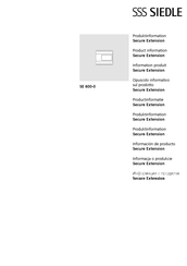 SSS Siedle SE 600-0 Información Del Producto