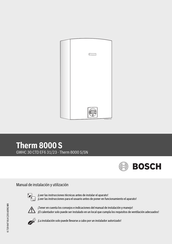 Bosch Therm 8000 S GWHC 30 CTD EF6 31/23 Manual De Instalación Y Utilizacion