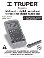 Truper MUT-105 Instrucciones