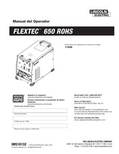 Lincoln Electric FLEXTEC 650 ROHS Manual Del Operador