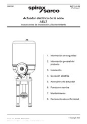 Spirax Sarco AEL7 Serie Instrucciones De Instalación Y Mantenimiento