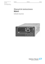 Endress+Hauser RIA45 Manual De Instrucciones