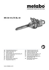 Metabo MS 36-18 LTX BL 40 Manual Original