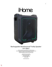 iHome iHTT-800LT Manual De Instrucciones