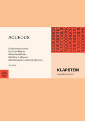 Klarstein AQUEOUS Manual De Instrucciones