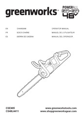 GreenWorks CSE405 Manual Del Operador