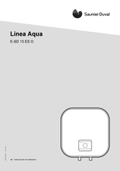 Saunier Duval Linea Aqua E-SD 15 ES O Instrucciones De Instalación